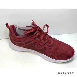 bcg Memory Foam  Women’s Netted Burgundy Gold Metallic Sneaker : Sz 8.5B